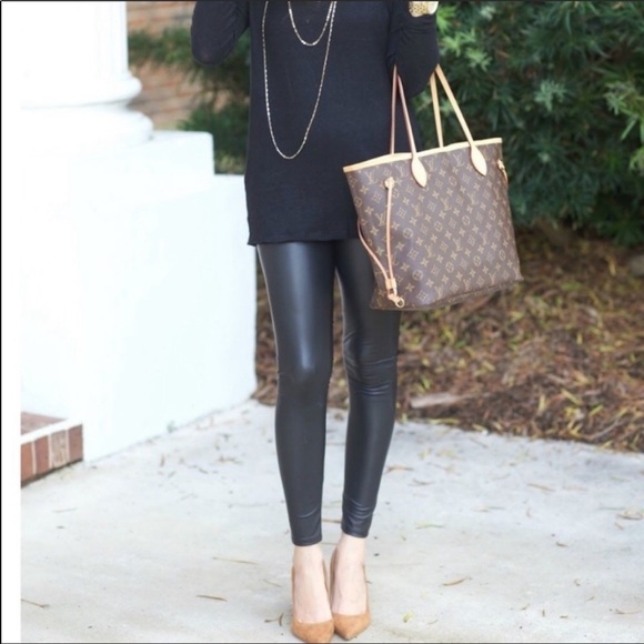 ✨LAST ONE SALE✨Matte H/WAIST faux leather leggings - Picture 2 of 5